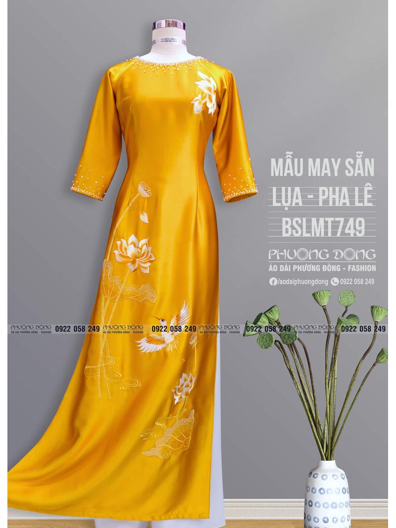 Áo Dài Bà Sui Lụa Thêu Kết Pha Lê BSLMT749